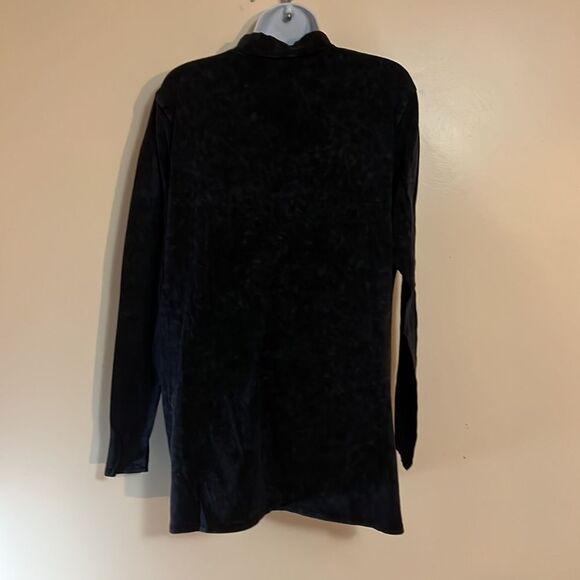 Zenana Outfitters PLUS Gray Black Mineral Wash Long Sleeve Top Sz 2X - Picture 3 of 3